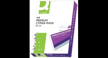 Q-CONNECT Premium kopieerpapier, A4, 80 grams, Doos met 5 pakken van 500 vel, wit