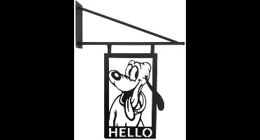 Disney Home - Metal Door Sign / Metalen Deurbord - Hello - Pluto