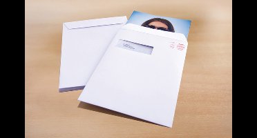 Raadhuis akte envelop - 229x324mm - C4 - wit - gegomd - venster links - 250 stuks - RD-303090
