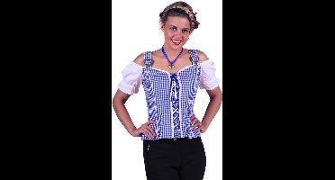 Tiroler shirt Mia blauw-wit | Maat S