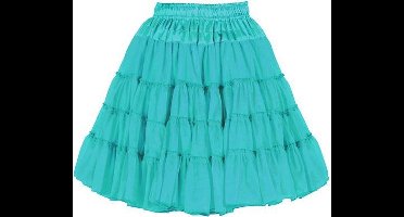 Luxe Petticoat - Turquoise - 2 Laags - Carnavalskleding - One Size - Volwassen Maat