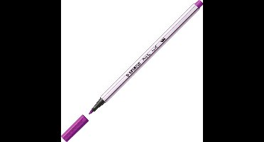 STABILO Pen 68 Brush - Premium Brush Viltstift - Met Flexibele Penseelpunt - Lila - per stuk