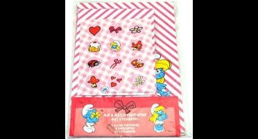 Smurfen briefpapier - postpapier - set met enveloppen en stickervel