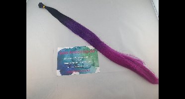 haar extension paars-roze-zwart, hair extension