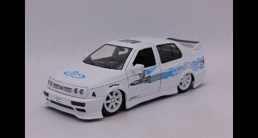 Volkswagen Jetta A3 Fast&Furious 1995 Wit/Blauw 1-24 Jada Toys