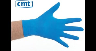 CMT latex handschoenen blauw poedervrij x-large (9-10)