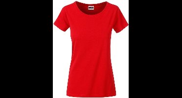 James and Nicholson Dames/dames Basic Organic Katoenen T-Shirt (Tomaat)