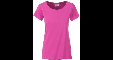 James and Nicholson Dames/dames Basic Organic Katoenen T-Shirt (Roze)