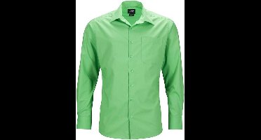 Daiber Heren Longsleeve Zakelijk Shirt (Kalk groen)