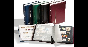 Luxe insteekalbum postzegels Comfort W 32 witte bladzijden - zwarte kaft