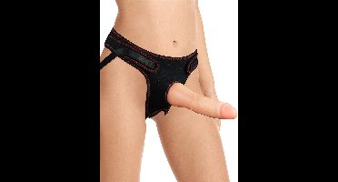 Lovetoy Easy Strap-on Set met dildo van 19 cm - lichte beige