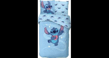 Disney - Lilo & Stitch - Dekbedovertrek - 140 x 200 cm. - Eenpersoons - 100% Katoen - Blauw