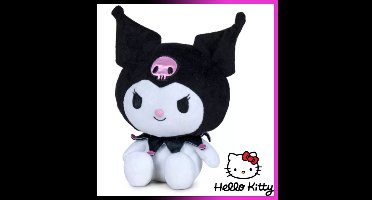 Kuromi - Hello Kitty Pluche Knuffel 36 cm {Speelgoed Knuffeldier Knuffelpop voor kinderen jongens meisjes | Keroppy Kuromi Melody Hello Kity Kat Cat Plush Toy}