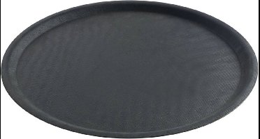 HENDI Dienblad rond zwart Ø400 mm met een rubberen antisliplaag