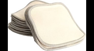 10 Herbruikbare Bamboe make-up remover pads - Herbruikbare Wasbare wattenschijfjes - Duurzame wattenschijfjes - Milieu vriendelijk - 8cmx8cm
