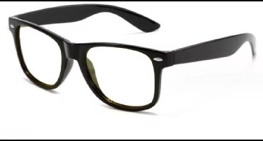 Scoby - Nerdbril - Verkleedbril - Nepbril Zonder Sterkte - Fake Glasses - Stijlvol Accessoire - Zwart