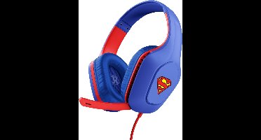 Trust GXT 415 Zirox Superman Edition - Bedrade Gaming Headset - Officieel Gelicentieerde DC Superman - PC, Laptop, Switch, PS5 – 3,5mm Jack - Blauw / Rood