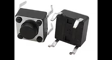 Microschakelaars 6x6 mm voor garagedeur afstandsbedieningen, set van 10