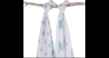 Hydrofiel Omslagdoek 120x120cm Robin Jade (2stuks)