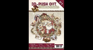 Kerst Boek 3D-Uitdrukvel Push-Out Yvonne Creations