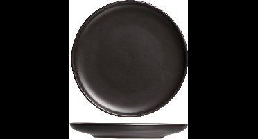 Cosy & Trendy Okinawa Plat Bord - Ø 19 cm x 1.8 cm - Zwart - Set-6
