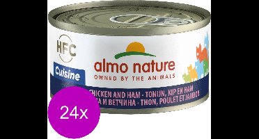 Almo Nature Hfc Cat Cuisine 70 g - Kattenvoer - 24 x Tonijn&Kip&Ham