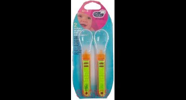 2 Soepele lepels met anti-slip handvat Lime