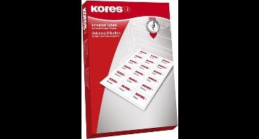 Etiket Kores ILK 99,1x57mm ronde hoeken, doos a 100 vel 10 Etiketten per vel