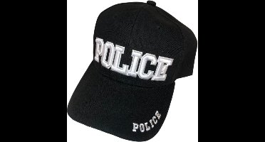 Politie Pet Police - Zwart - One Size Verstelbaar - Een Stuk