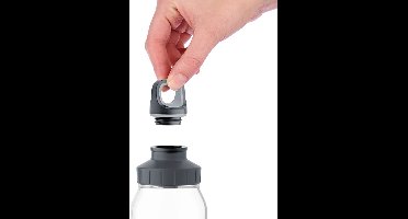 EMSA DRINK2GO Dagelijks gebruik 500 ml Glas, Silicone Benzinekleur, Transparant