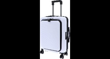 MANDARINA DUCK Tank Case Cabin Trolley With Front Pocket Optical White Wit 53cm