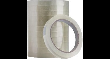 Plakband Quantore 12mmx66m transparant | 12 stuks