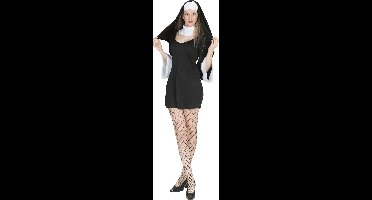 Funny Fashion - Non Kostuum - Chique Non Secretia - Vrouw - zwart - Maat 36-38 - Carnavalskleding - Verkleedkleding