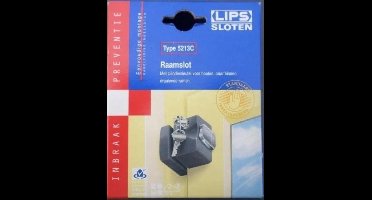 Lips raamslot met cilinderslot | voor naar binnen draaiende ramen | openen met sleutel; snel te sluiten met knop