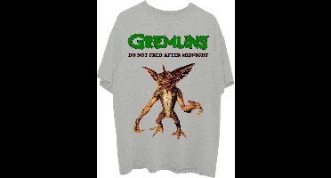 Gremlins - Stripe Do Not Feed Heren T-shirt - M - Grijs