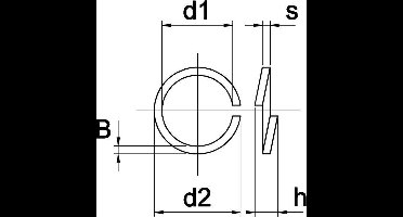 Veerring M16 RVS A4 - 100 stuks