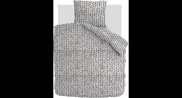 Zydante Dekbedovertrek - Cotton Rich Collection - Katoen – Zacht en Comfortabel - Kabel - Grijs / 240x200