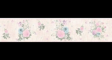 BLOEMEN BEHANGRAND - Meerkleurig Roze  - Bloemenmotief - AS Creation Only Borders