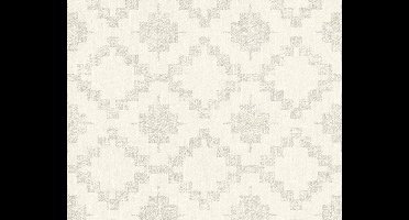 MODERN RUITEN BEHANG - Beige Creme Grijs - AS Creation California