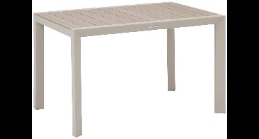 Tuintafel voor 4 personen van aluminium met houtlook ÉVASION