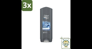 3 x Dove Men+Care Douchegel - Cool Fresh - Grootverpakking - Douchegel Mannen - Hydraterend Douchegel - Douchegel Voor Mannen - Douchegel Voor Droge Huid - Douchegel Voor Gezicht