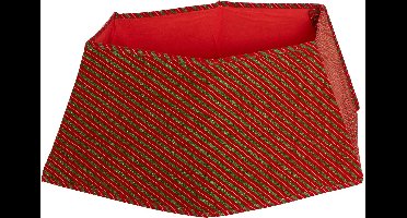 Rood-groen gestreepte kerstboomvoet, diameter 70 cm