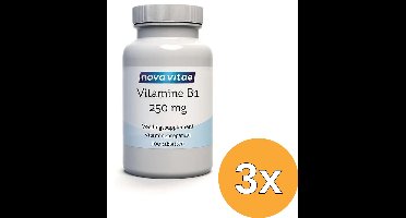 3x Nova Vitae Vitamine B1 thiamine 250mg (100 tabletten)