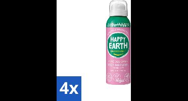 4 x Happy Earth – Deodorant Spray – 100% Natuurlijk Lavender Ylang – 100 ml - Natuurlijke Deodorant Spray - Luchtige Deodorant - Duurzame Deodorant - Lavendel En Ylang-ylang - Huidvriendelijke Deodorant