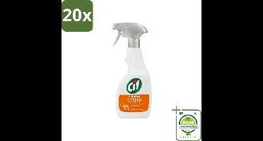 20 x Cif - Keuken Spray - Super Snel - Verwijdert Hardnekkig Vuil - 500ml - Grootverpakking - Keuken Schoonmaken - Vet Verwijderen - Keuken Vuil Verwijderen - Snel Schoonmaken - Voedselbereidingsoppervlakken