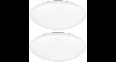 Plafondlamp LED daglichtlamp Ganglamp rond Traplamp, 12W 800lm cool white, DxH 26 x 9,2 cm, set van 2