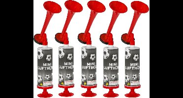 Cepewa Luchthoorn - 5x - EK/WK - op luchtdruk - 13 cm - supporter - voetbal - toeter - stadion
