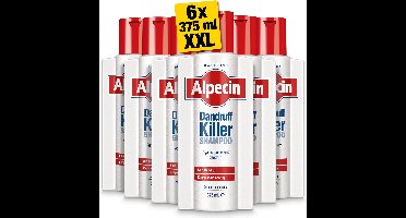 Alpecin Dandruff Killer Anti Roos Shampoo 6x 375ml | Effectief verwijdert en voorkomt roos | Haarverzorging voor mannen Made in Germany