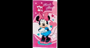 MInnie Mouse - Strandlaken - 100% katoen - Disney Badhanddoek - 140 x 70 cm.