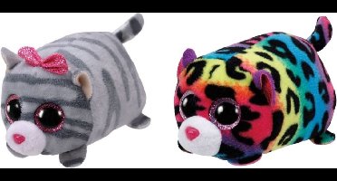 Ty - Knuffel - Teeny Ty's - Cassie Mouse & Jelly Leopard